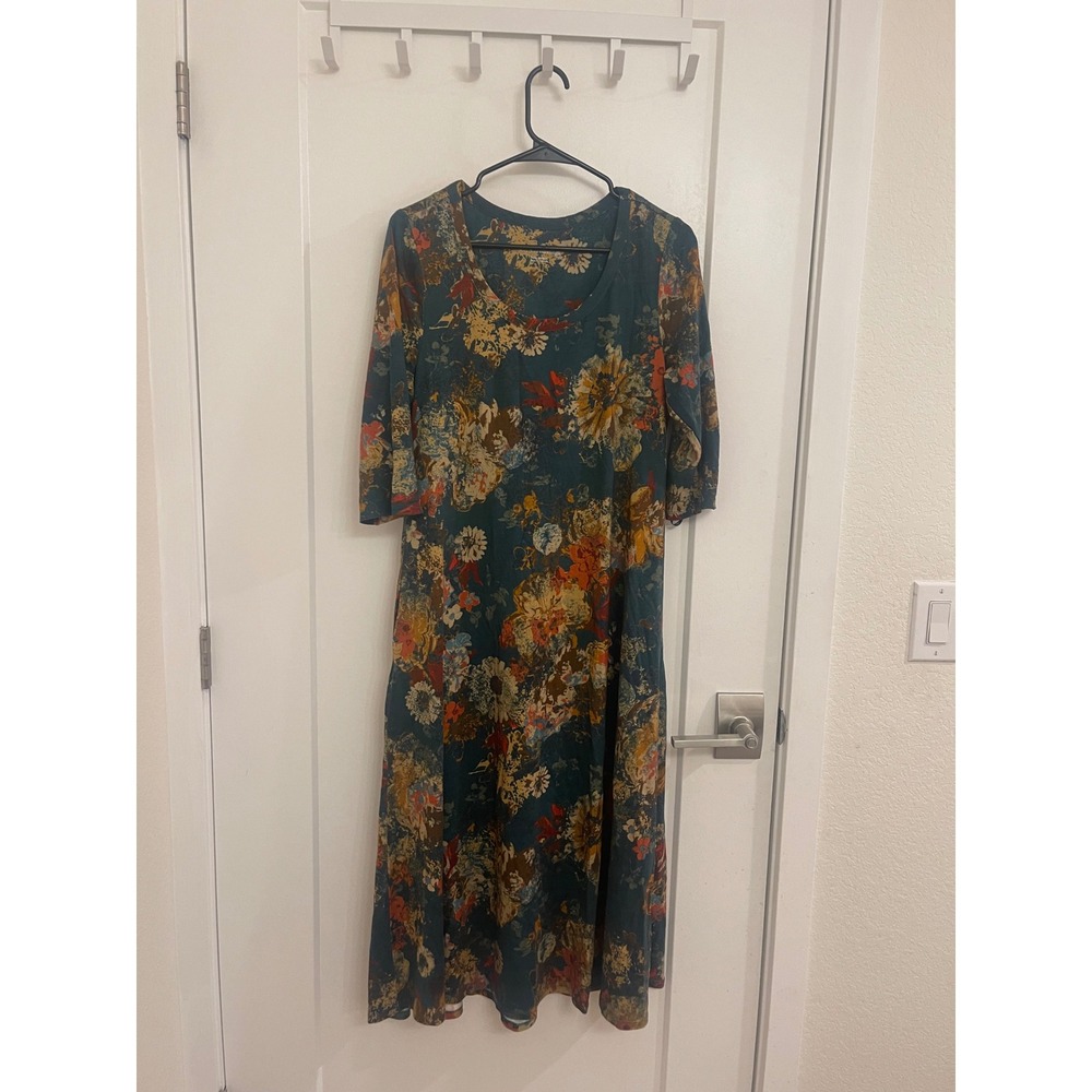 Soft Surroundings Maxi Floral Dress Cottagecore Summer Garden